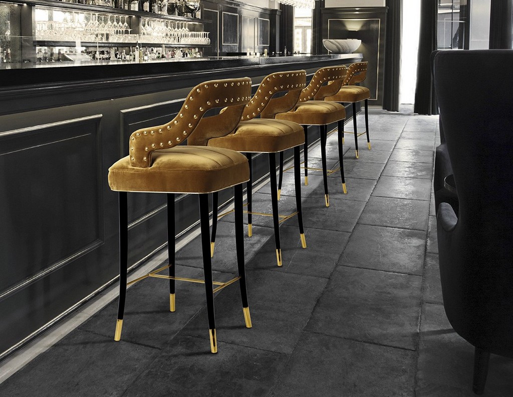 TOP 10 Restaurant Interiors Featuring Amazing Upholstered Bar Chairs